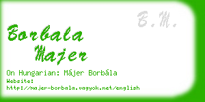borbala majer business card