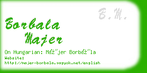 borbala majer business card